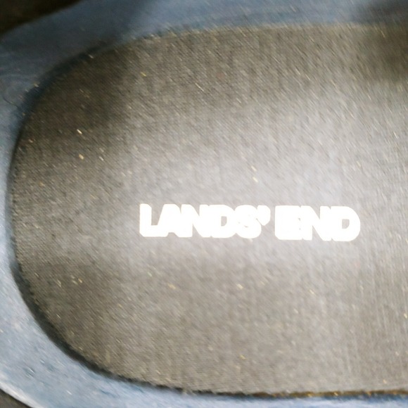 Lands End Shoes Mens Loafers Navy Blue Textile Cushioned Insole Comfort 10 EE - Picture 7 of 8